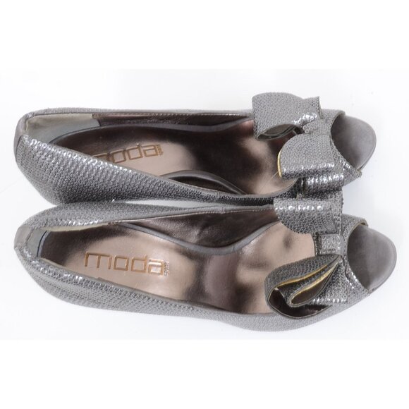 Moda Spana Women's 9M Sparkling Peep Toe Stiletto Heels Platform Formal Party - Picture 4 of 10